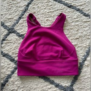 Lululemon Wunder Train Longline Bra. Color: Magenta Purple. Size:4